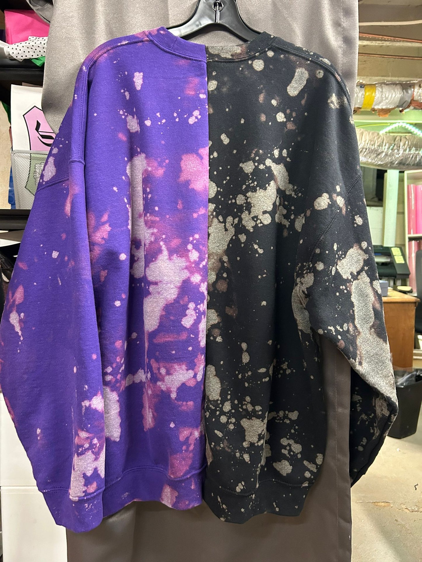 Handmade Baltimore Ravens Half and Half Sweatshirt
