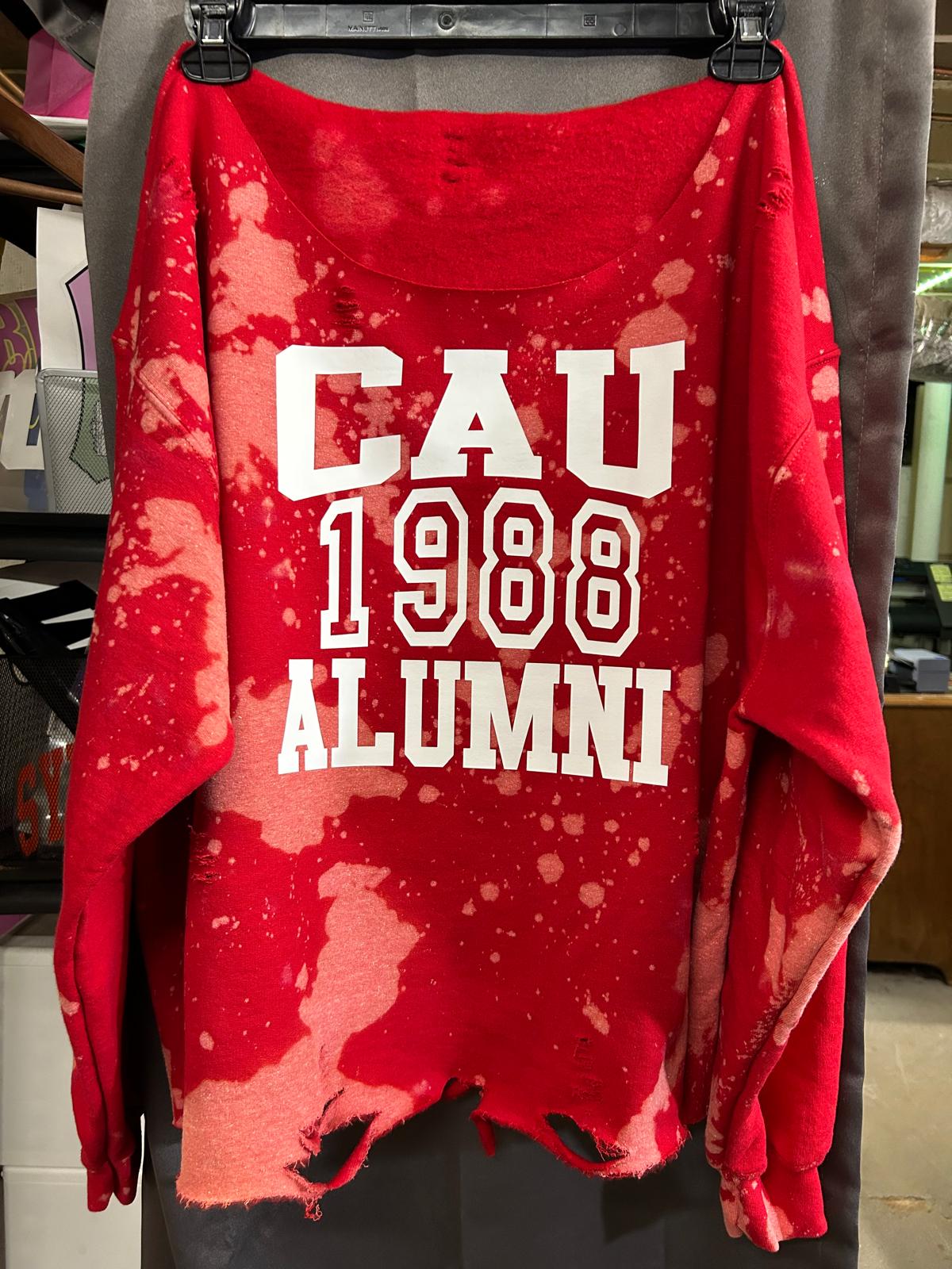Clark Atlanta sweatshirt,Clark Atlanta hand bleached sweatshirt