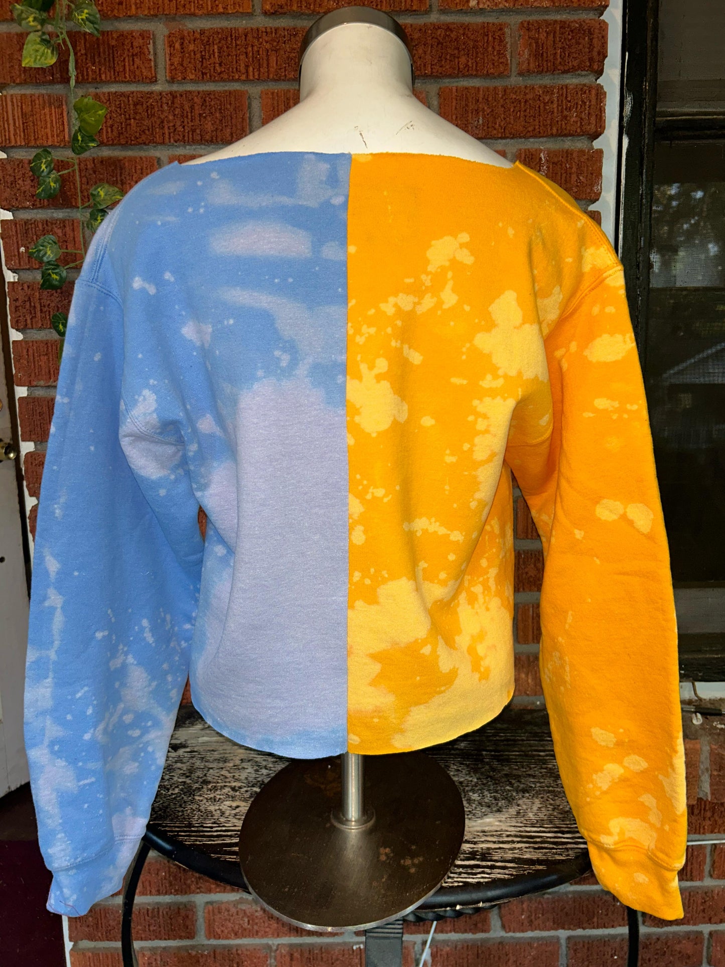 Handmade Southern University Lace Up Half and Half Sweatshirt