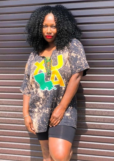 Handmade Xavier “XULA” Distressed Lace-Up T-Shirt