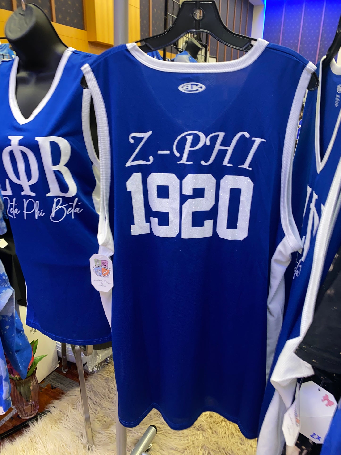 Handmade Zeta Phi Beta Z-Phi 1920 Solid White Lace or No Lace Jersey Top