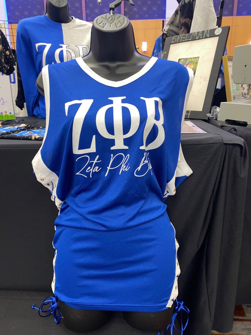 Handmade Zeta Phi Beta Z-Phi 1920 Lace or No Lace Jersey Top