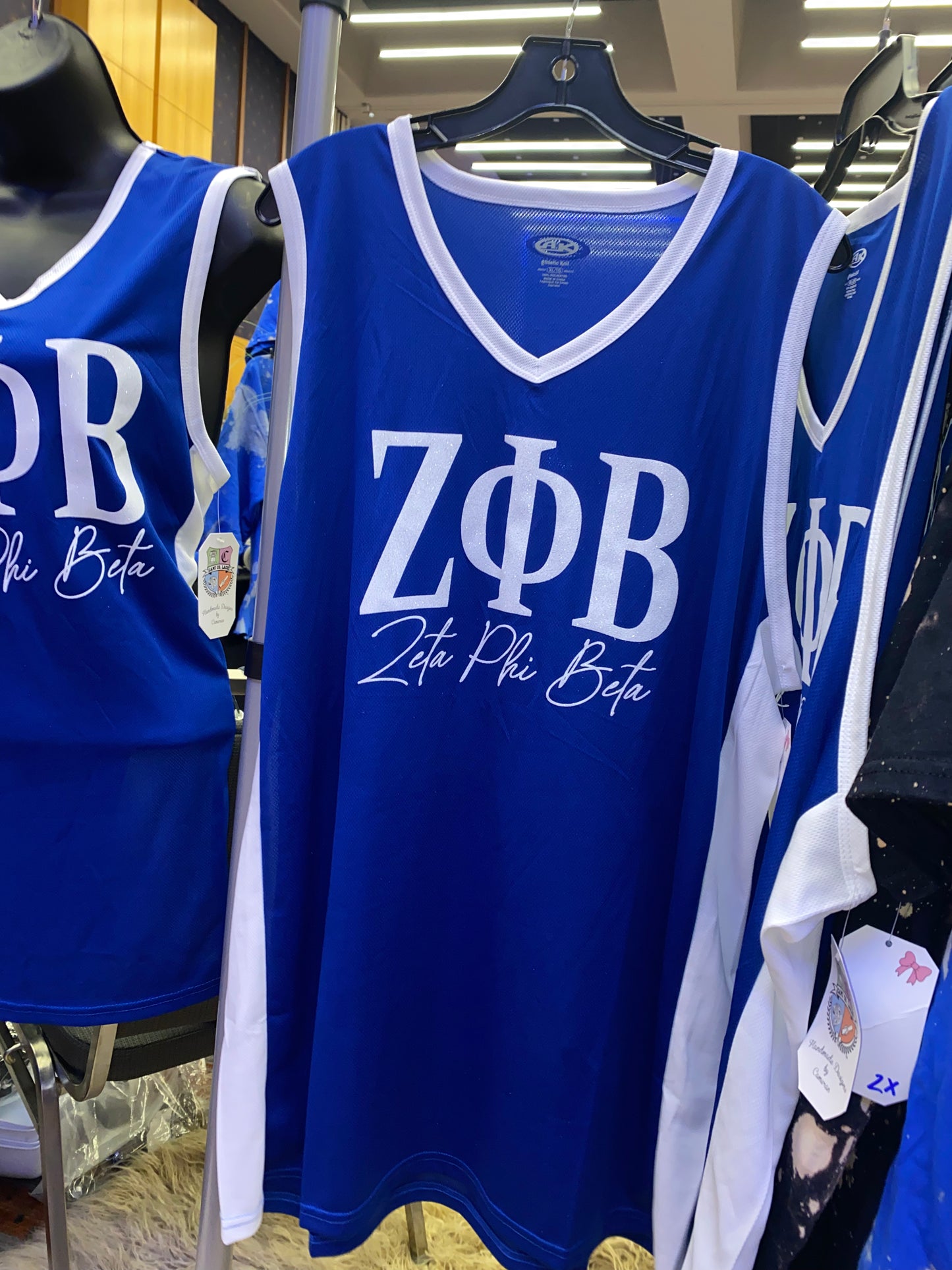 Handmade Zeta Phi Beta Z-Phi 1920 Lace or No Lace Jersey Top
