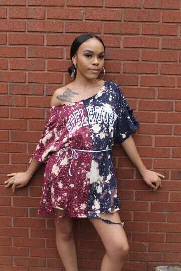 Handmade Spelhouse Half & Half Crew Neck or Off Shoulder Unisex Tee