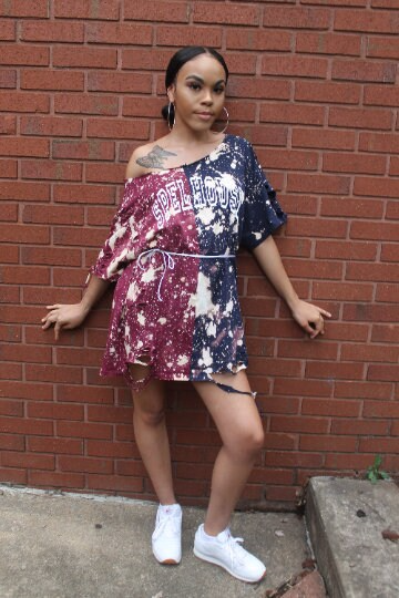 Handmade Spelhouse Half & Half Crew Neck or Off Shoulder Unisex Tee