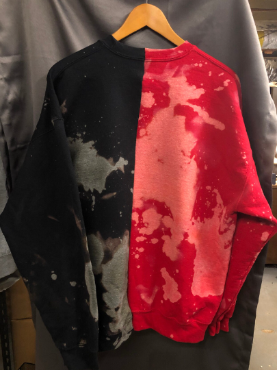 Handmade Texas Tech Half and Half Crewneck Sweatshirt