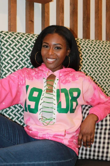 Handmade AKA 1908 Lace Up Hoodie