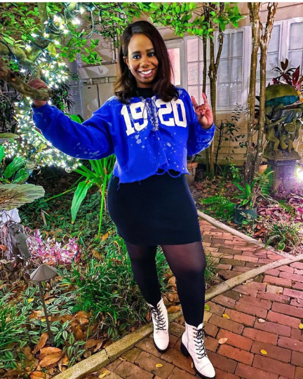 Handmade Zeta Phi Beta ZPB 1920 Lace Up Crop