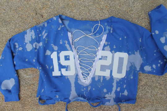 Handmade Zeta Phi Beta ZPB 1920 Lace Up Crop
