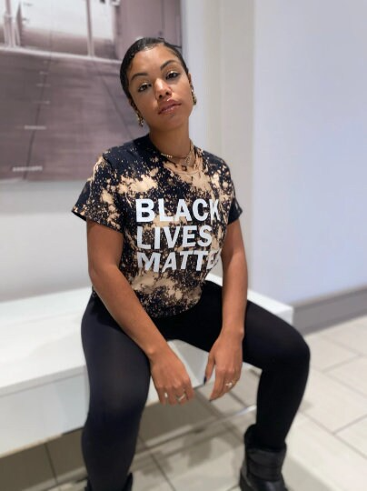 Support a Cause! Bold Black Lives Matter Handmade Crew T-Shirt