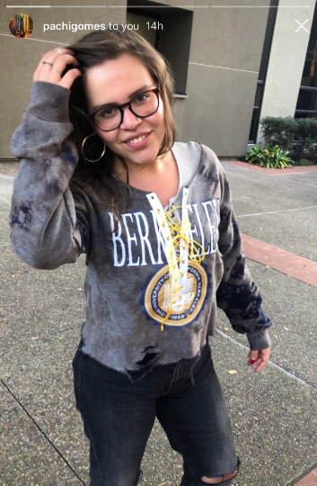 Handmade University of California Berkeley Lace Up Distressed Sweatshirt