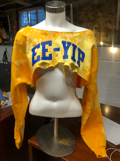 Handmade SGRho "Ee-Yip" Customizable Sweatshirt - Crew or Off Shoulder, Full Length or Cropped