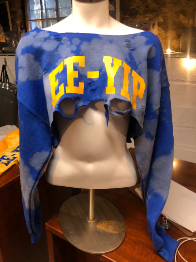 Handmade SGRho "Ee-Yip" Customizable Sweatshirt - Crew or Off Shoulder, Full Length or Cropped