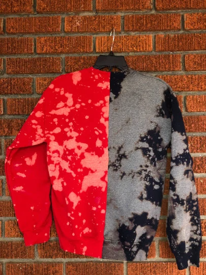 Howard University HU 1867 half and half color block sweater sweatshirt handmade hand bleached tie dye mba business