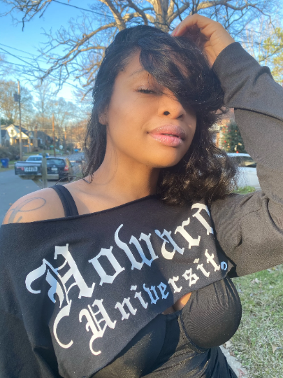 Howard University Super Crop or Crew Neck Long Sleeve T-Shirt
