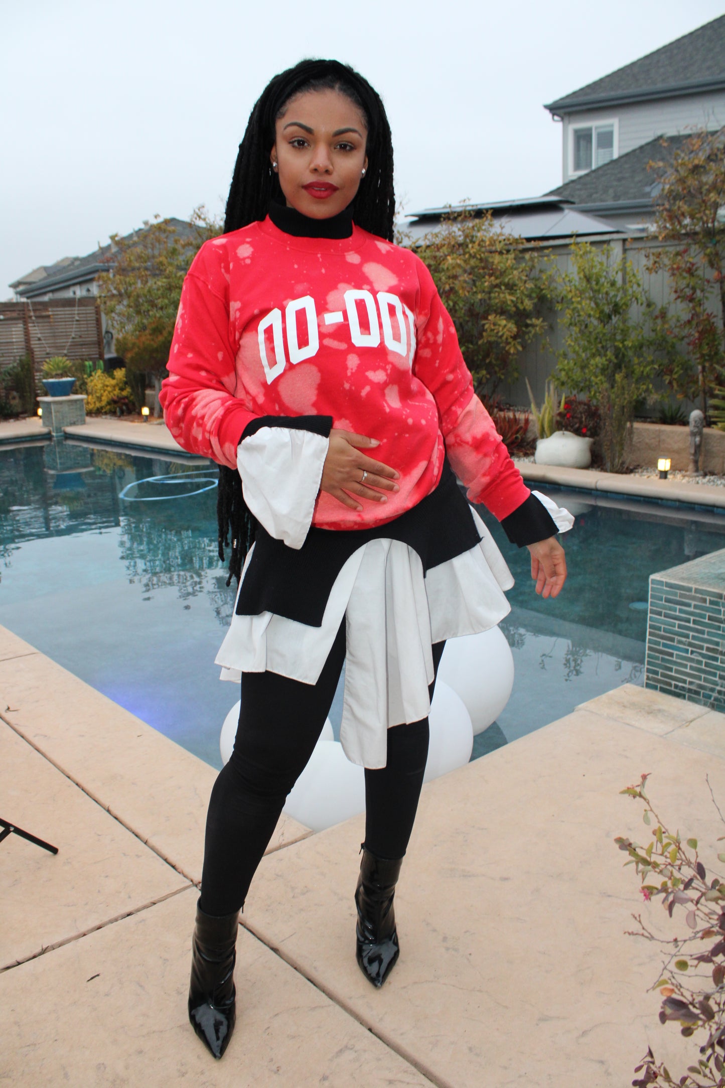 Handmade DST Oo-Oop Red Sweater