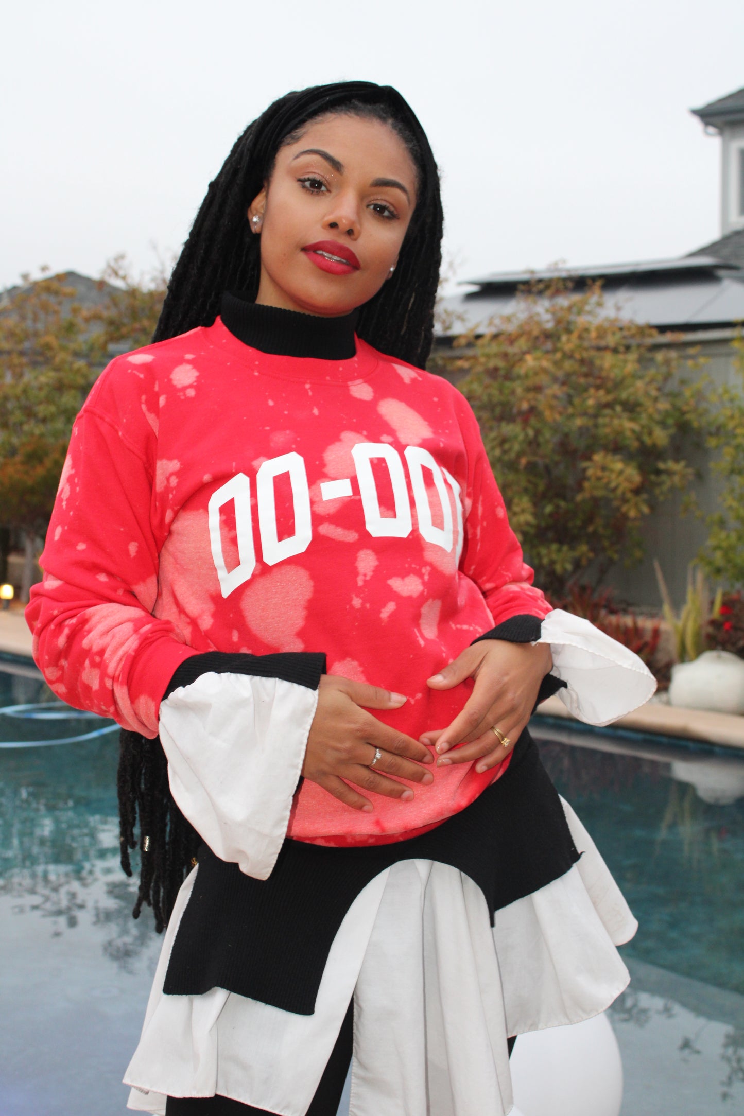 Handmade DST Oo-Oop Red Sweater
