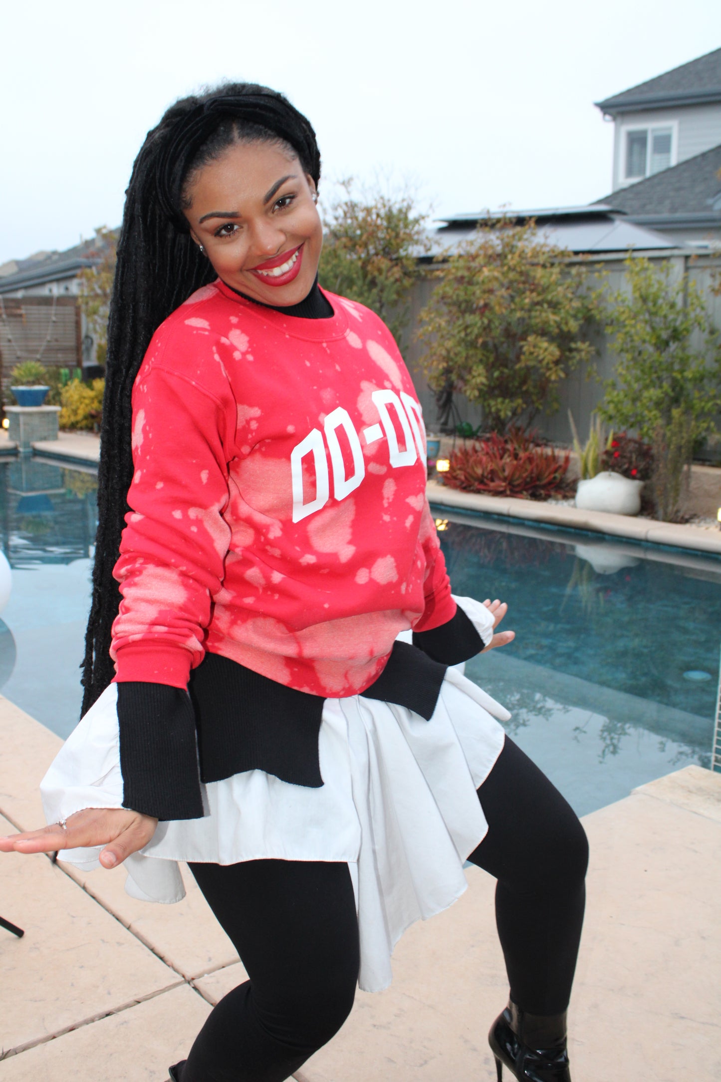 Handmade DST Oo-Oop Red Sweater