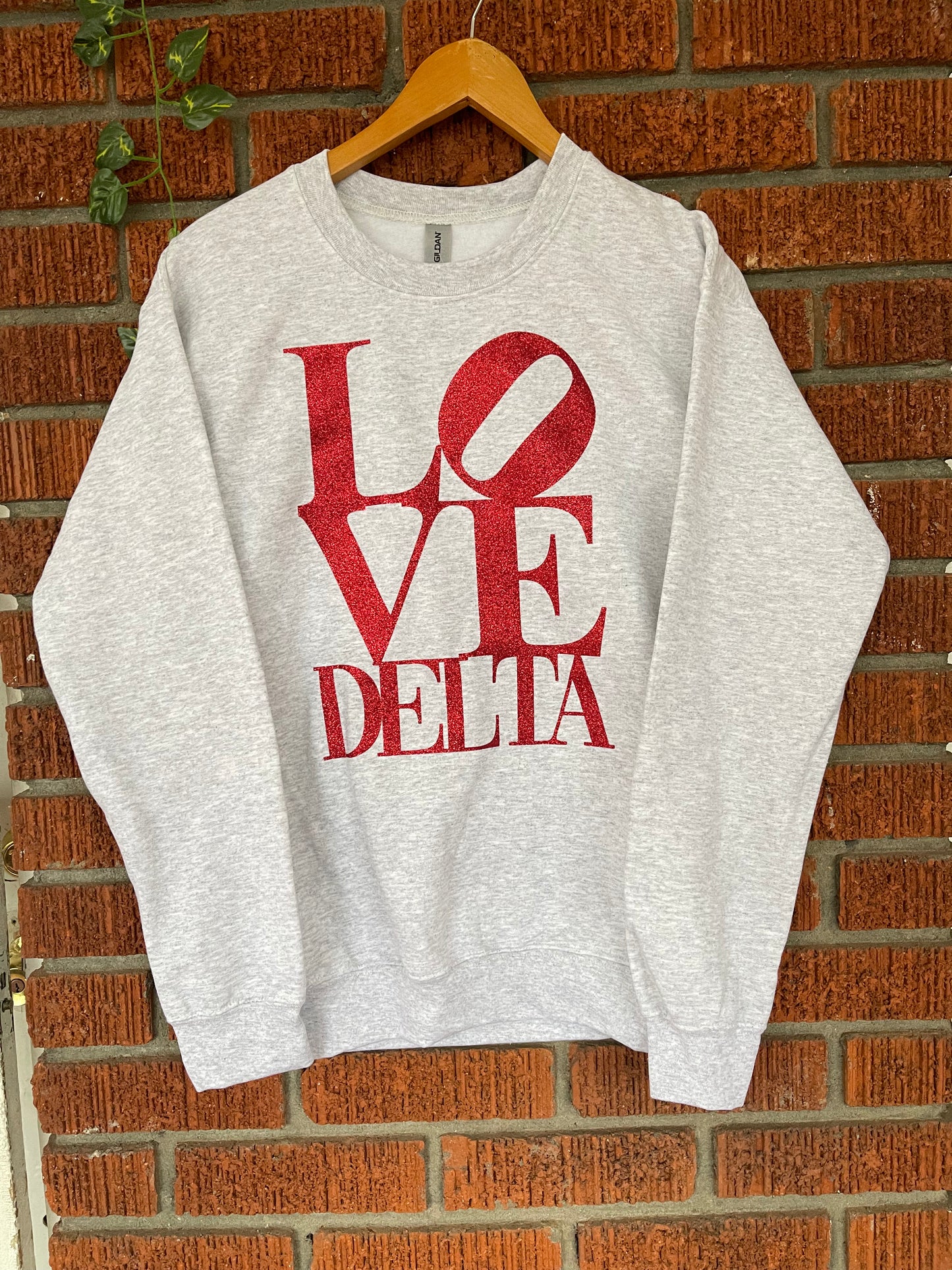 Handmade LOVE Delta Crewneck Sweatshirt