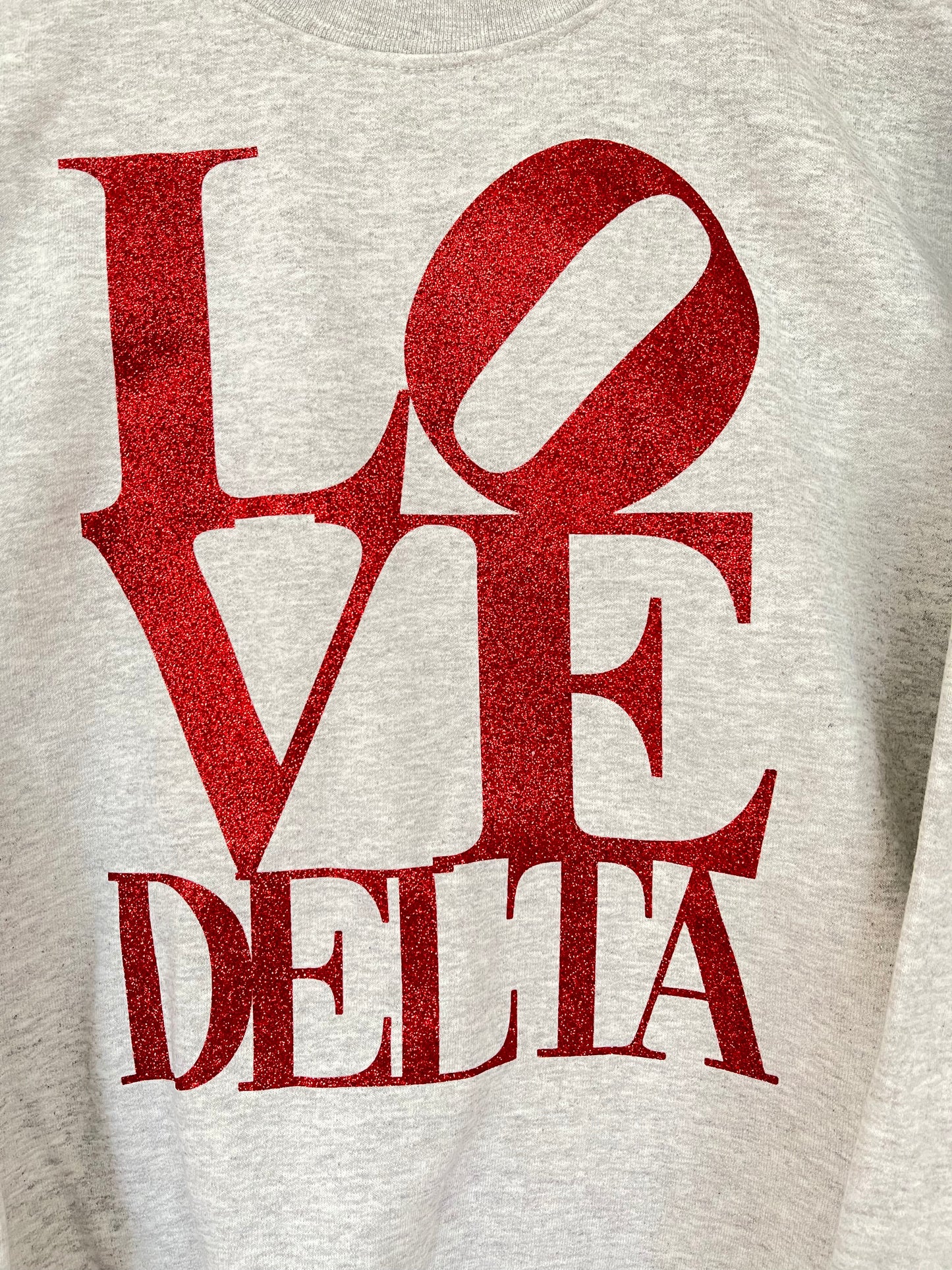 Handmade LOVE Delta Crewneck Sweatshirt