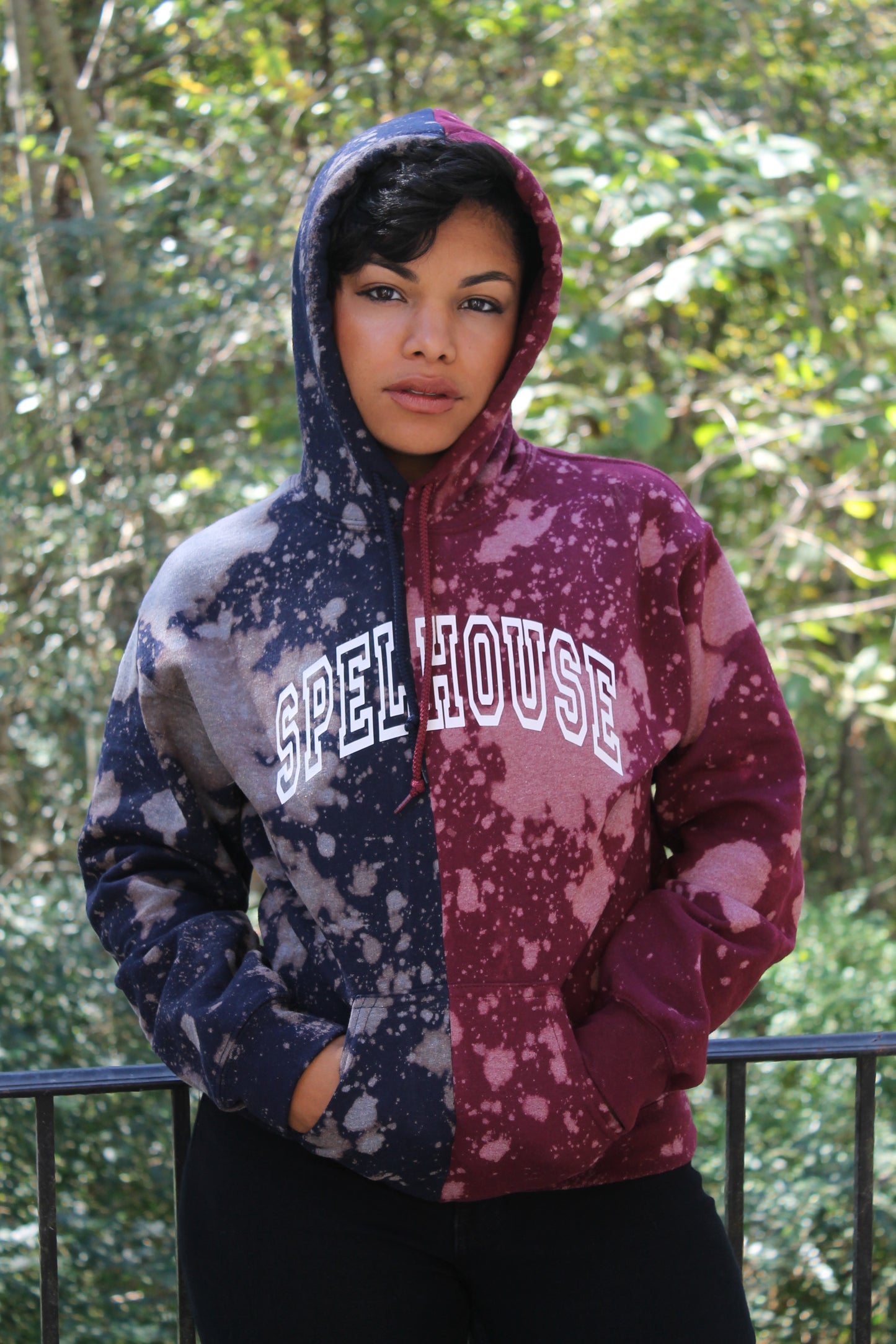 Handmade Spelhouse Half & Half Pullover Unisex Hoodie