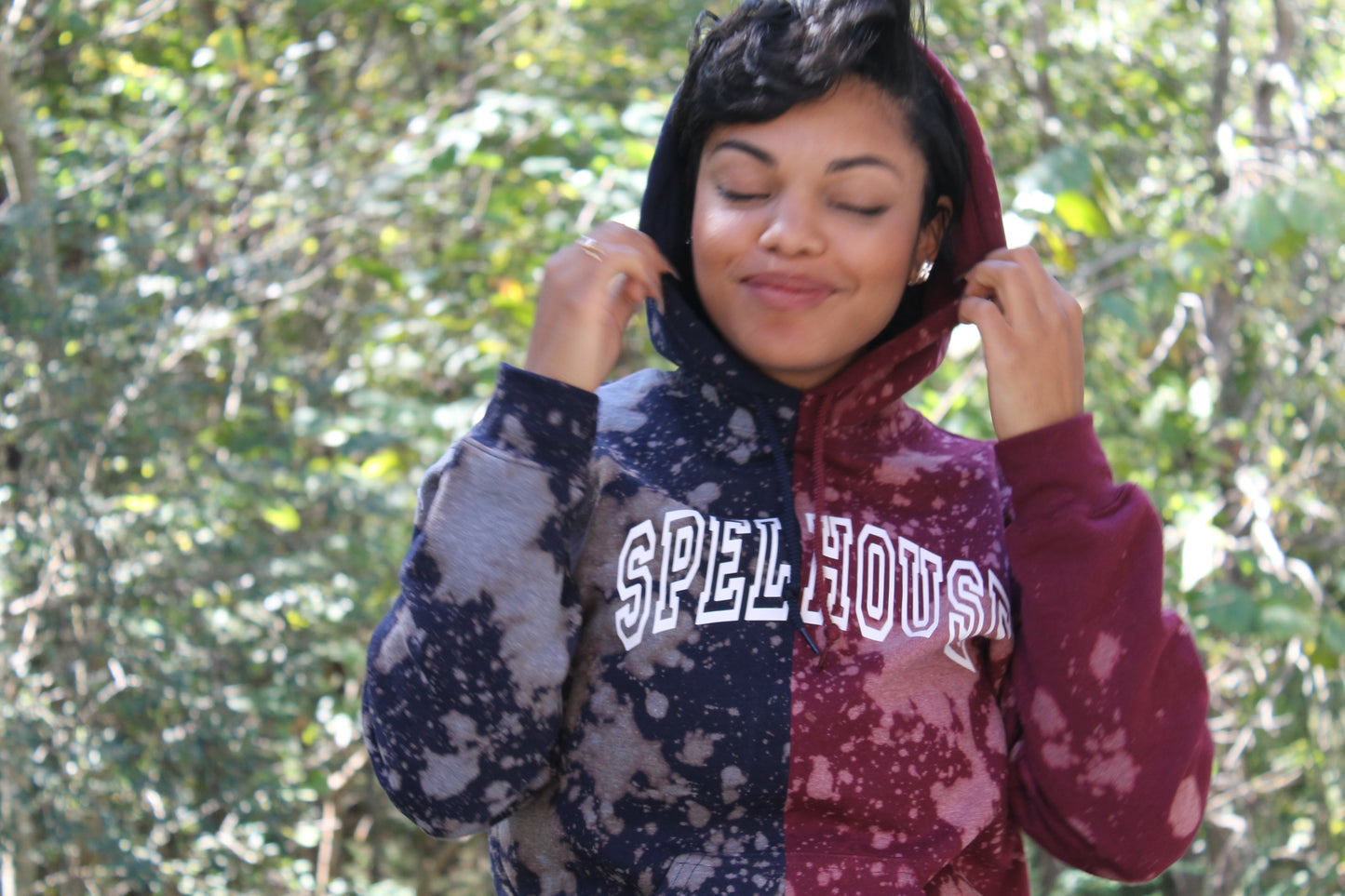 Handmade Spelhouse Half & Half Pullover Unisex Hoodie