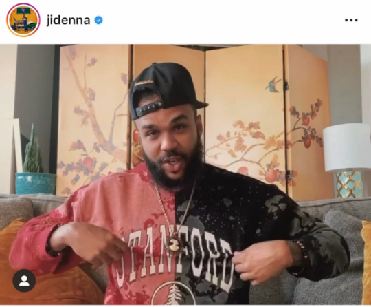 Jidenna Handmade Stanford University Half and Half Crew Neck Unisex Sweatshirt