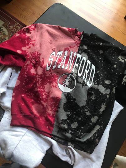 Jidenna Handmade Stanford University Half and Half Crew Neck Unisex Sweatshirt