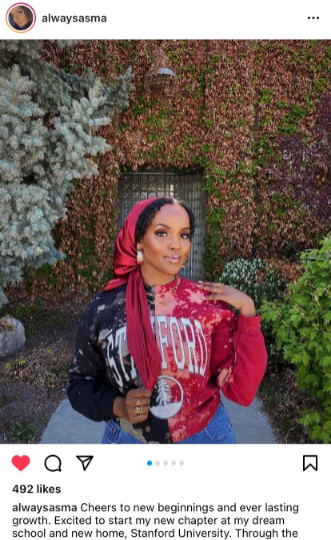 Jidenna Handmade Stanford University Half and Half Crew Neck Unisex Sweatshirt