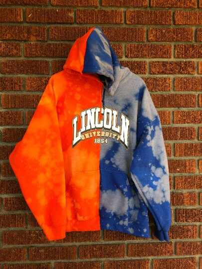 Handmade Lincoln University Half and Half Unisex Hoodie