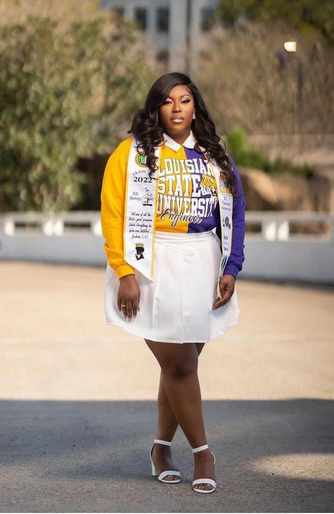 Handmade Louisiana State Engineer Half and Half Crewneck Sweater