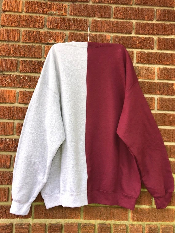 Handmade Morehouse 1867 Half and Half Crew Neck Sweatshirt
