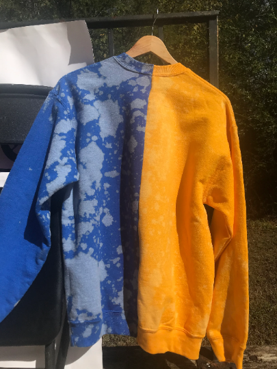 Handmade NCAT NC A&T Half and Half Crew Neck Unisex Sweatshirt