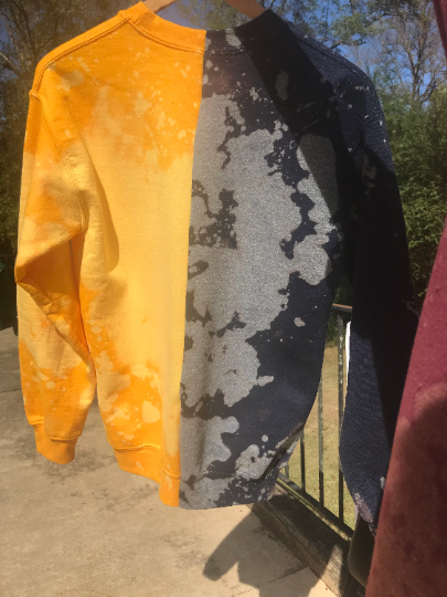 Handmade NCAT NC A&T Half and Half Crew Neck Unisex Sweatshirt