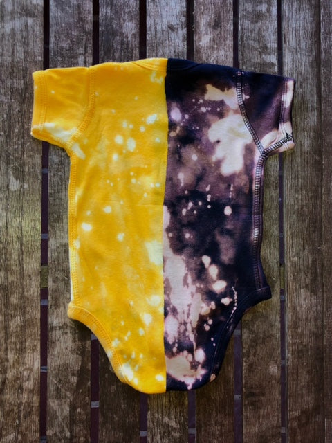 Handmade NCAT Baby Half and Half Rib Onesie Bodysuit