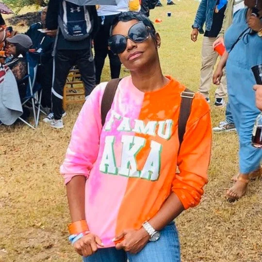 Rashan Ali Handmade FAMU AKA Beta Alpha 08 Half&Half Crew Sweatshirt
