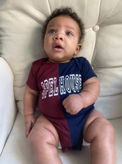 Handmade Spelhouse Baby Half and Half Rib Onesie Bodysuit