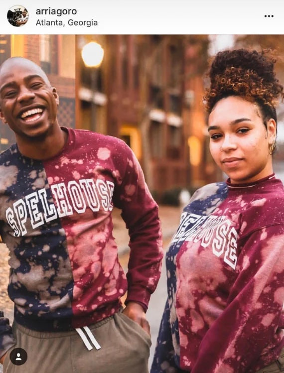 Handmade Spelhouse Unisex Dual Panel Crew Neck Fleece Sweatshirt
