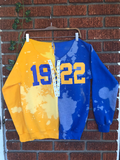 Handmade SGRho 1922 Lace-Up Crop or Full length Half and Half Sweatshirt