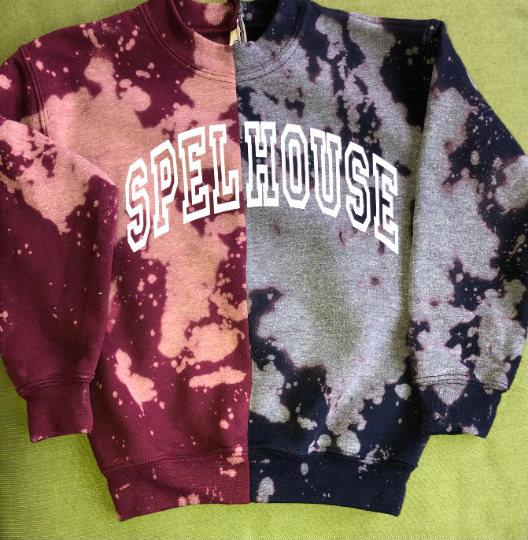 Handmade YOUTH Spelhouse Unisex Dual Panel Crew Neck Fleece Sweatshirt