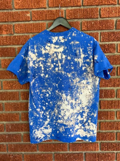 Handmade Tennessee State University Distressed U-Neck Lace-Up T-Shirt