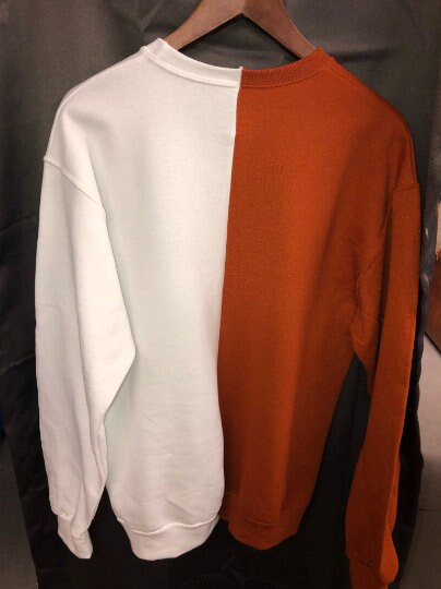 Texas Longhorns Half and Half Crewneck Sweatshirt