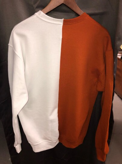Texas Longhorns Half and Half Crewneck Sweatshirt