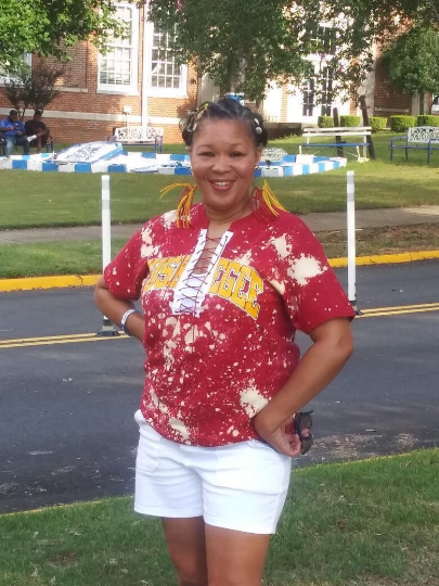 Handmade Tuskegee University Distressed U-Neck Lace-Up T-Shirt