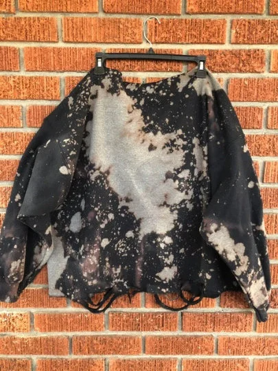 Handmade WSSU Alumni Distressed Lace Up Sweatshirt