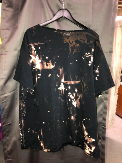 Handmade Bob Marley Distressed Lace-Up T-Shirt