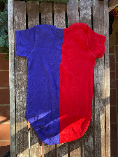 Handmade Coleman Love Baby Half and Half Rib Onesie Bodysuit