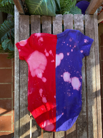 Handmade Coleman Love Baby Half and Half Rib Onesie Bodysuit