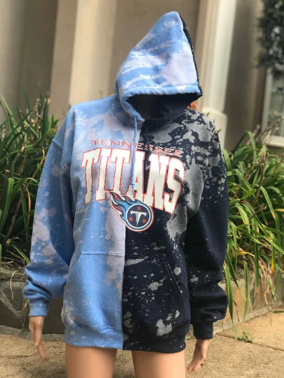 Custom Handmade Half & Half Distressed Hoodie