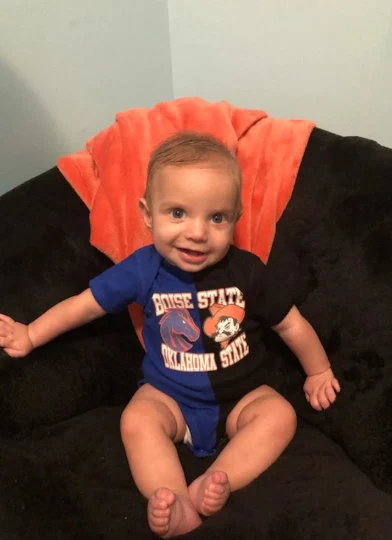 Custom Handmade Baby Half and Half Ribbed Onesie Bodysuit